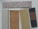 Les matériaux : lino, carrelage, liège, parquet, moquette